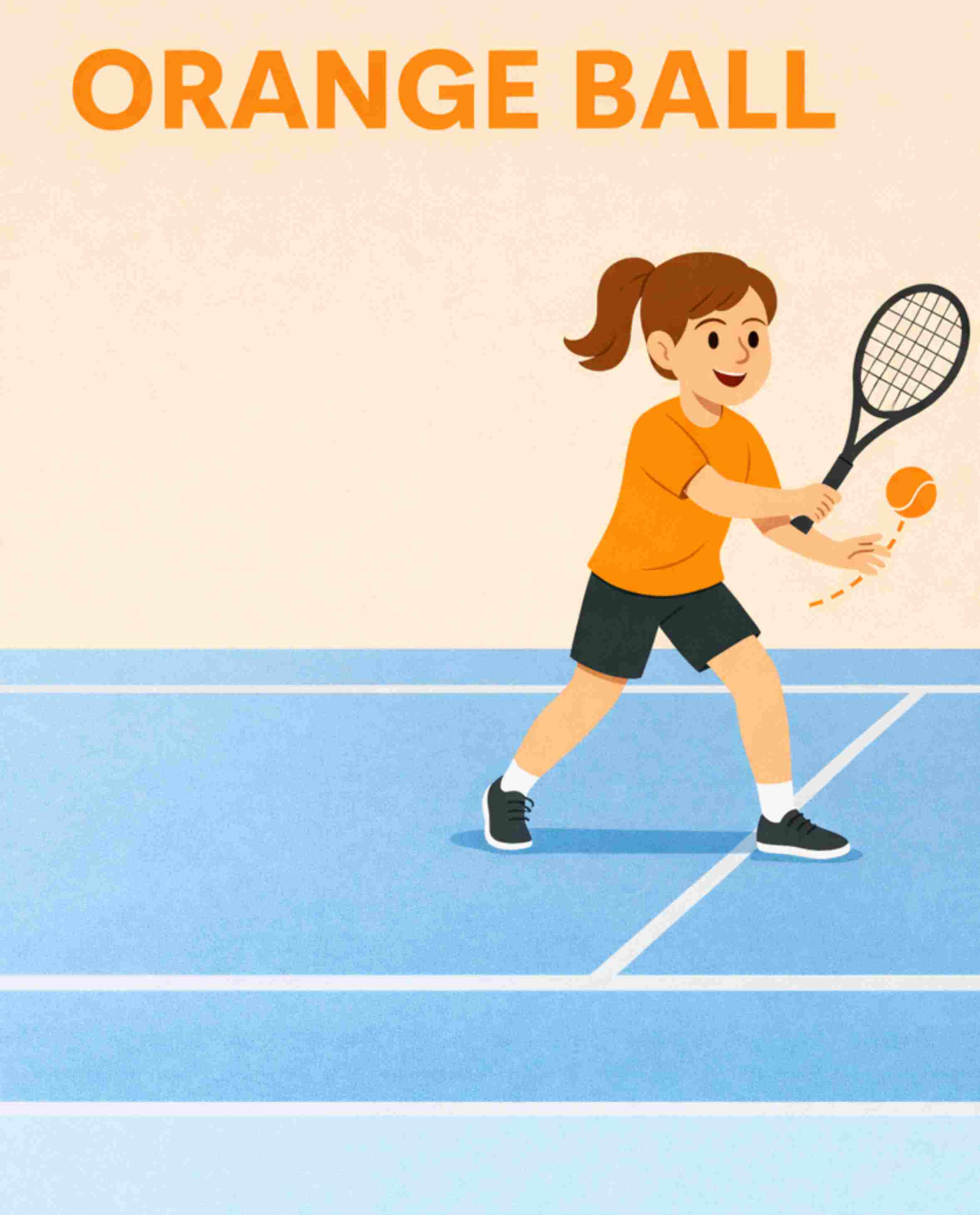 Orange Ball tennis coaching for kids in Adelaide