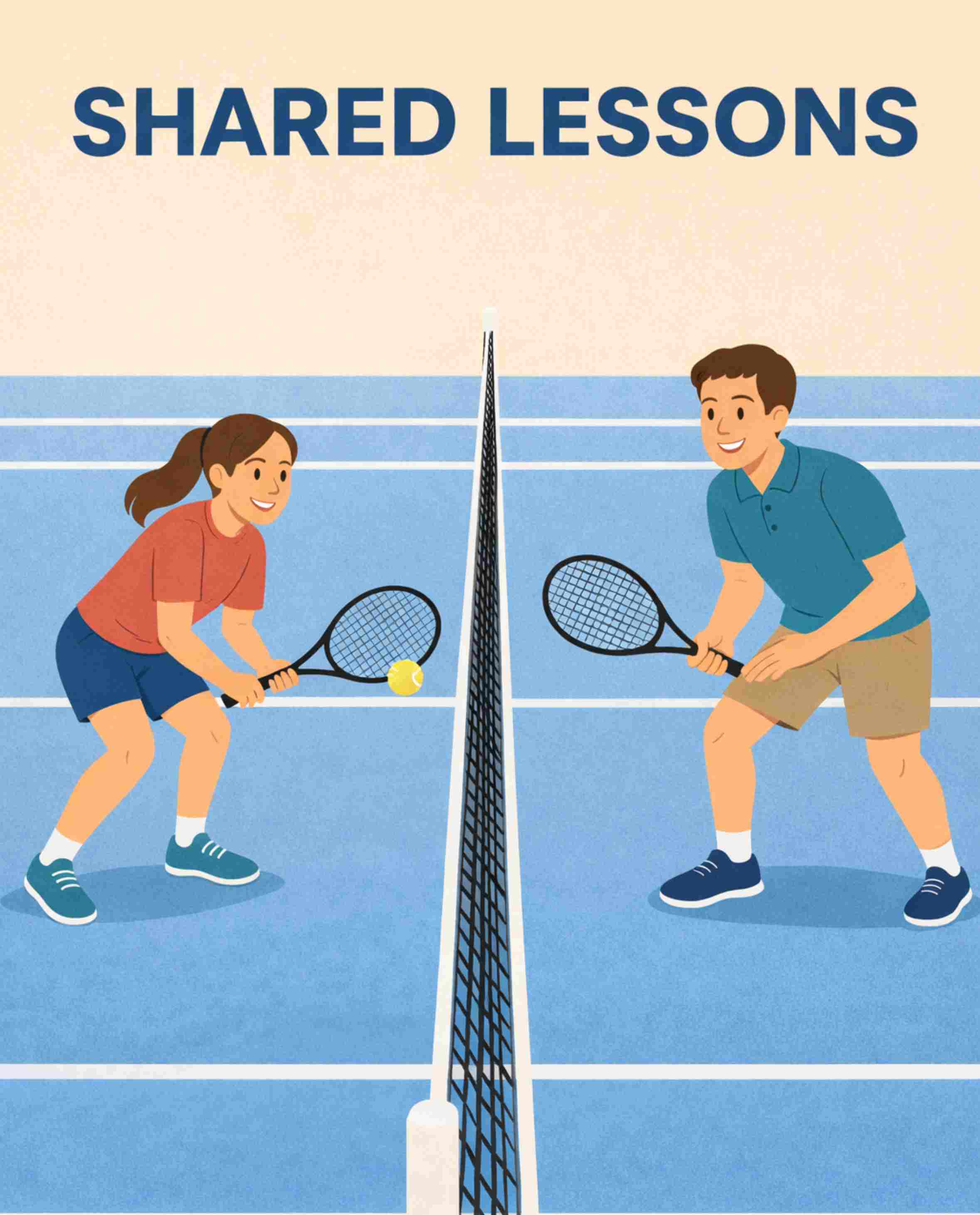 Shared tennis coaching session in Adelaide